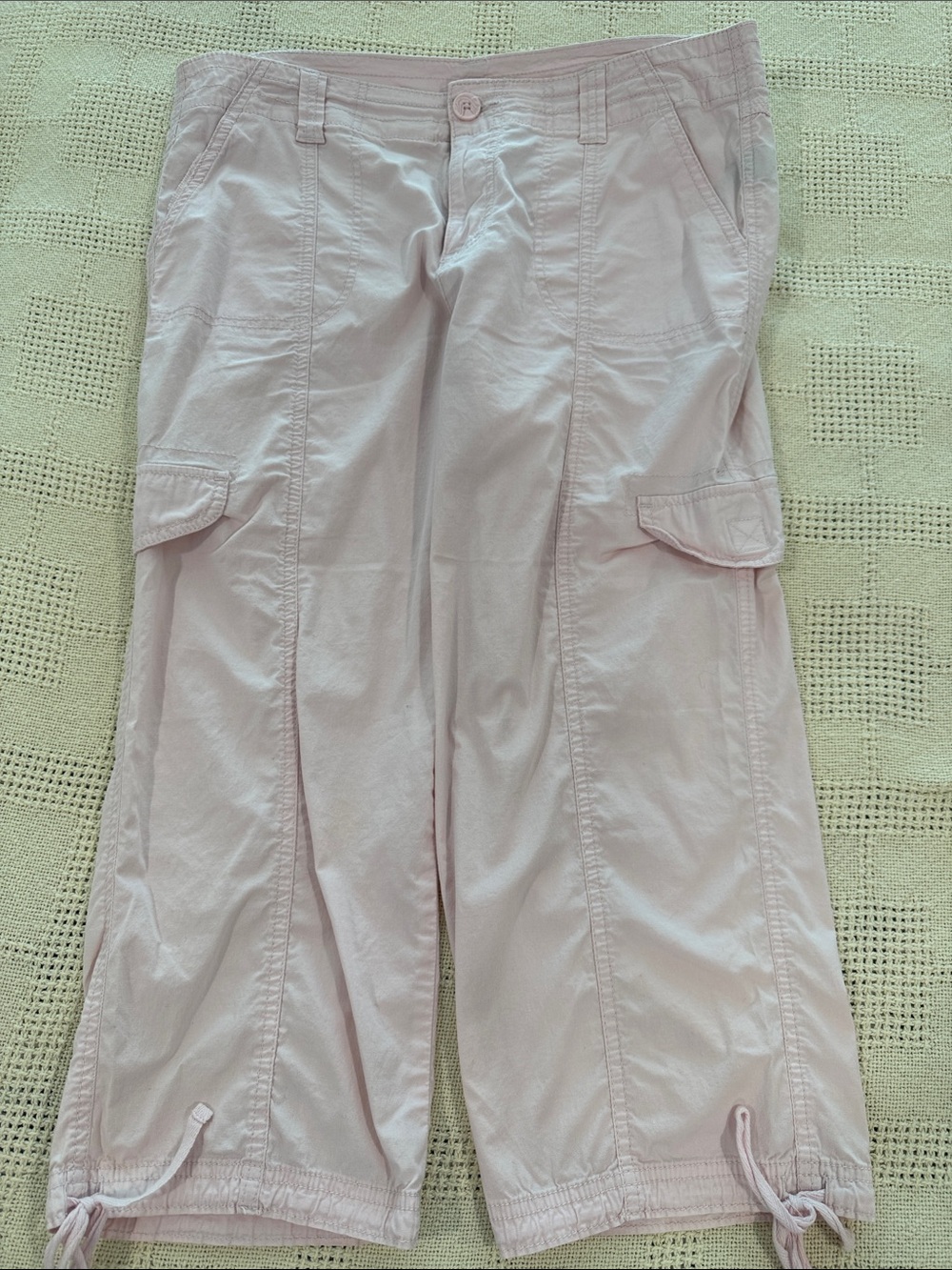 Light Pink Cotton Capris - Women